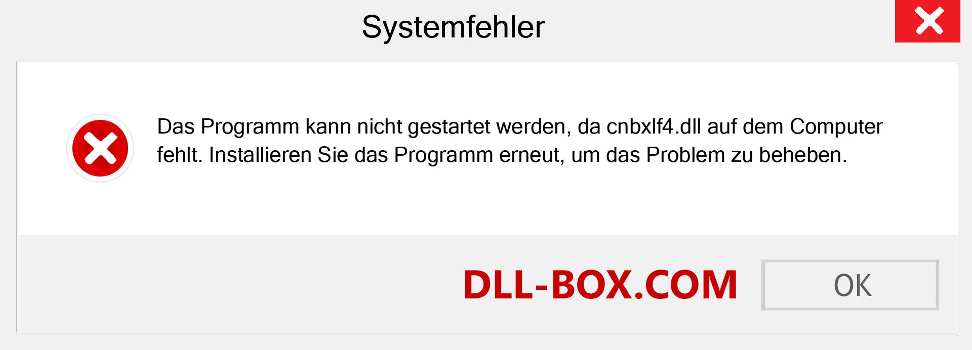 cnbxlf4.dll-Datei fehlt?. Download für Windows 7, 8, 10 - Fix cnbxlf4 dll Missing Error unter Windows, Fotos, Bildern